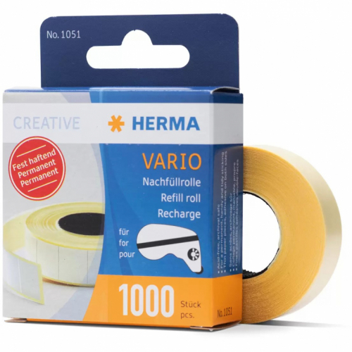 HERMA Vario Nachfüllrolle fest haftend 1000 Klebestücke