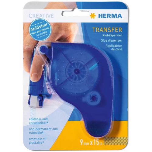 HERMA Klebespender Transfer ablösbar blau 15 m