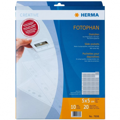 HERMA Diahüllen für Kleinbild-Dias 10 Hüllen klar/matt