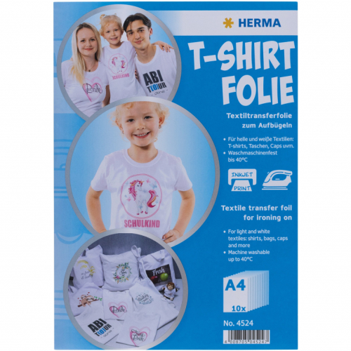 HERMA T-Shirt Folie für helle Textilien A4 bedruckbar 20 St.