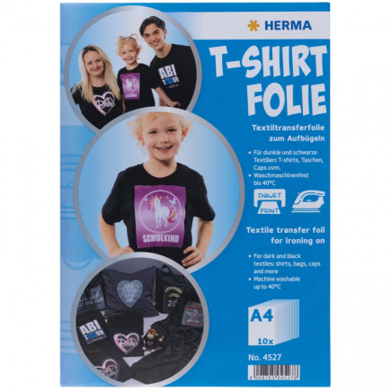 HERMA T-Shirt Folie für dunkle Textilien A4 bedruck. 10 St.