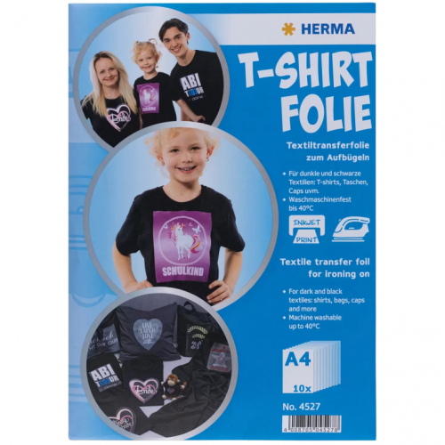 HERMA T-Shirt Folie für dunkle Textilien A4 bedruck. 10 St.