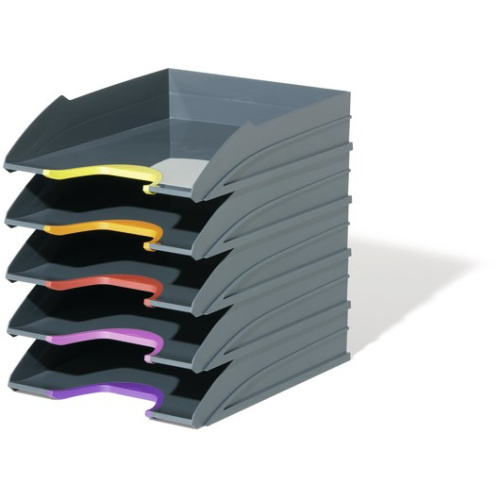 DURABLE Briefablagen Varicolor 5 Fächer anthrazit/farbig