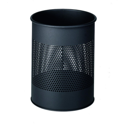 DURABLE Papierkorb Metall rund 15 Liter mit Ring 165mm anthr