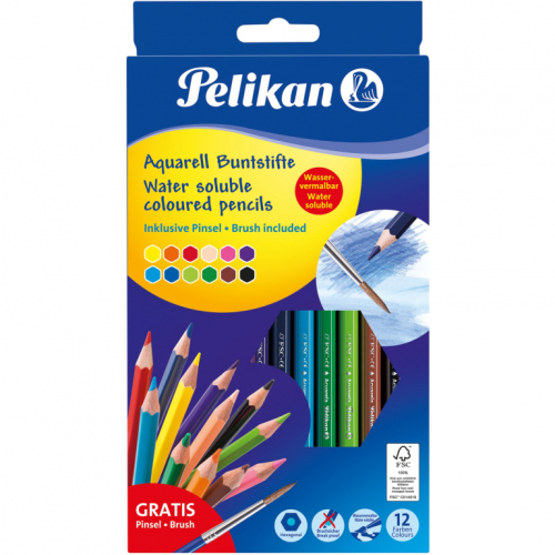 Pelikan Buntstifte Standard Aquarell BSA12LN 12Stk.