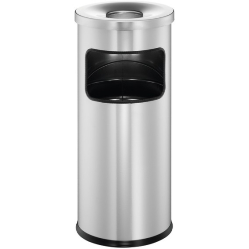 DURABLE Papierkorb Safe mit Ascher rund silber