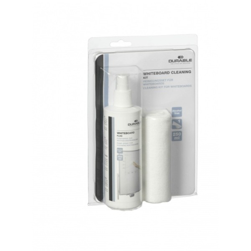 DURABLE Whiteboard Reinigungsset Pumpspray+Mikrofasertuch