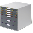 DURABLE Schubladenbox VARICOLOR 7 Fächer Etiketten mehrfbg