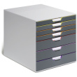 DURABLE Schubladenbox VARICOLOR 7 Fächer Etiketten mehrfbg