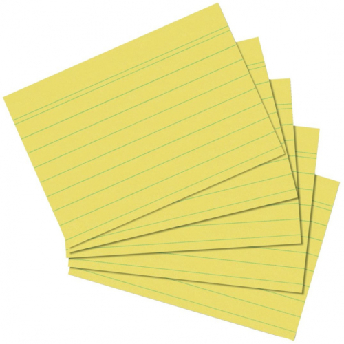 Herlitz Karteikarte A5 liniert gelb 100er Packung