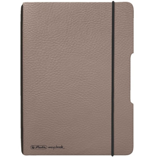 Herlitz Notizheft flex A6 40 Bl. Lederoptik FSC Mix taupe