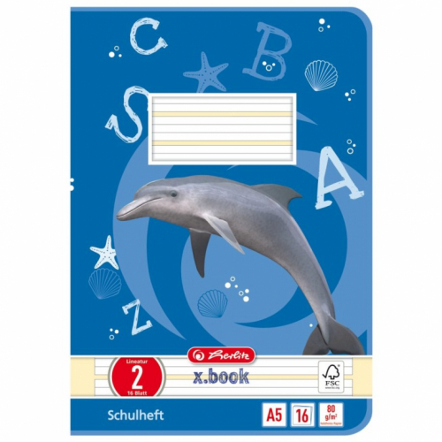 Herlitz Hefte A5 16 Bl. Lineatur 02 FSC liniert
