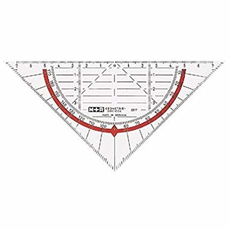 M+R Geodreieck 17cm glasklar rot hinterlegt 1 Stück
