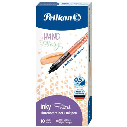 Pelikan Tintenschreiber inky 273 Pastell Orange 10 Stück Faltschachtel