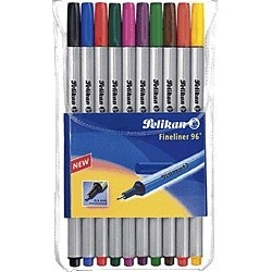 Pelikan Fineliner 96 10 Farben sortiert im Etui 0.4mm