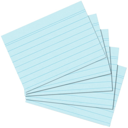 Herlitz Karteikarte A6 liniert blau 100er Packung