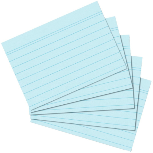Herlitz Karteikarte A6 liniert blau 100er Packung
