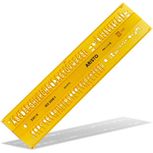 ARISTO Schriftschablone gerade 5 mm ISO 3098-1/DIN 6776