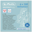 Herlitz Haftnotizblock 75x75mm 6x100Bl GREENline farb. sort.