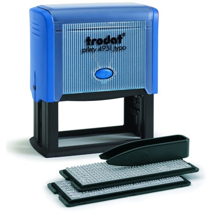 trodat Stempel Printy Typom/SB Himmelblau+Kissen schw 4931