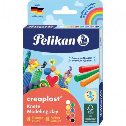 Pelikan Knete Creaplast« 198/8FS. 8 Farben Faltschachtel