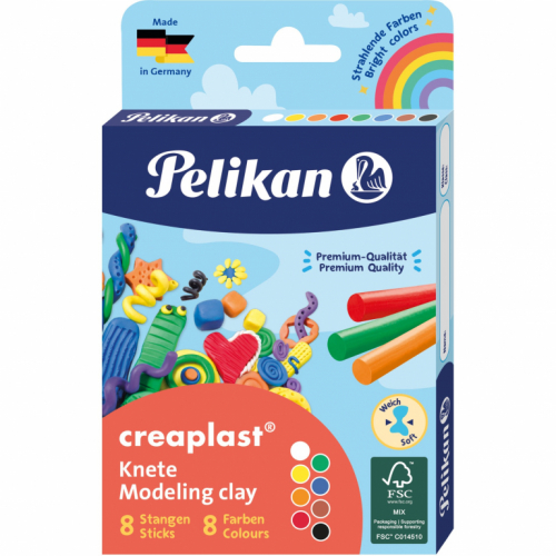 Pelikan Knete Creaplast« 198/8FS. 8 Farben Faltschachtel