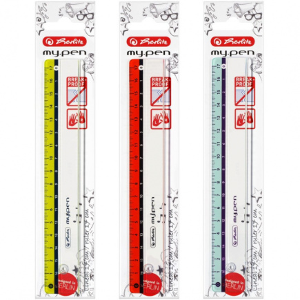Herlitz Lineal my.pen 17cm farb.sort. 1er Blister