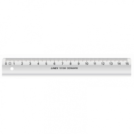 LINEX 1015M Schul-Lineal 150 mm lang 22 mm breit glasklar