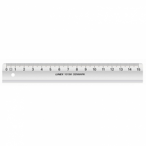 LINEX 1015M Schul-Lineal 150 mm lang 22 mm breit glasklar