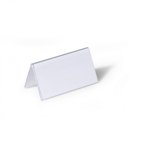 DURABLE Tischnamensschilder 52x100mm 25 Stück transparent