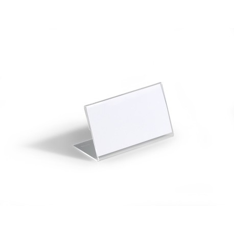 DURABLE Tischnamensschild Acryl 52x100mm transp 10er Pck