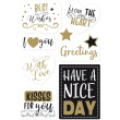 HERMA Geschenkesticker HOME Best Wishes Goldprägung 14St.