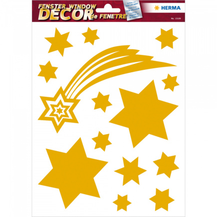 HERMA FENSTERBILD A4 STERNE GOLD