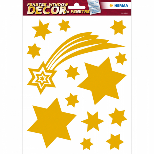 HERMA FENSTERBILD A4 STERNE GOLD