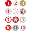 HERMA DECOR ADVENTSKALENDERZ.1-24. ROT Ø 2 cm