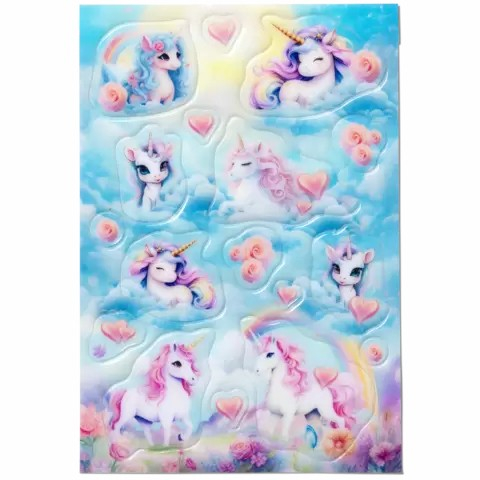 HERMA Sticker MAGIC HAPPY UNICORN TRANSPUFFY
