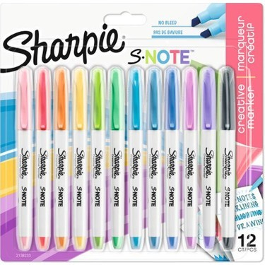 Sharpie Kreativ-Marker S-Note Keilspitze 12er Blister