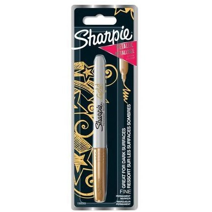 Sharpie Metallic Marker Permanent F 1.4mm Gold 1er Blister