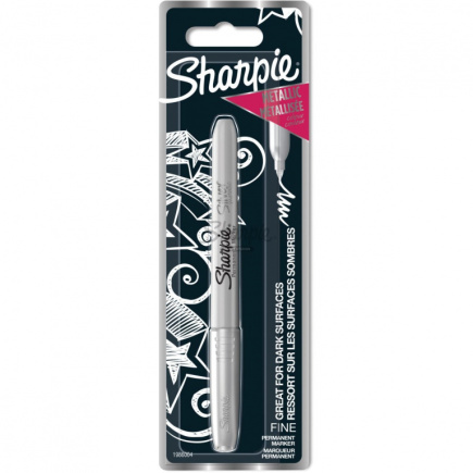 Sharpie Metallic Marker Permanent F 1.4mm Silber 1er Blister