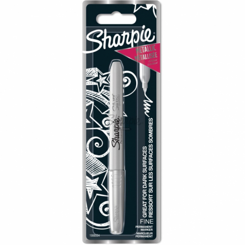 Sharpie Metallic Marker Permanent F 1.4mm Silber 1er Blister