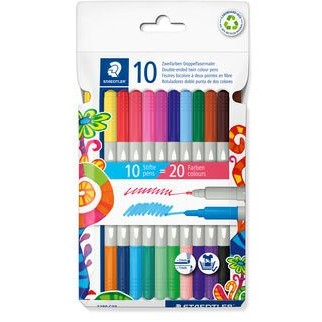 STAEDTLER Fasermaler D.spitze Twin color 10 St. retail