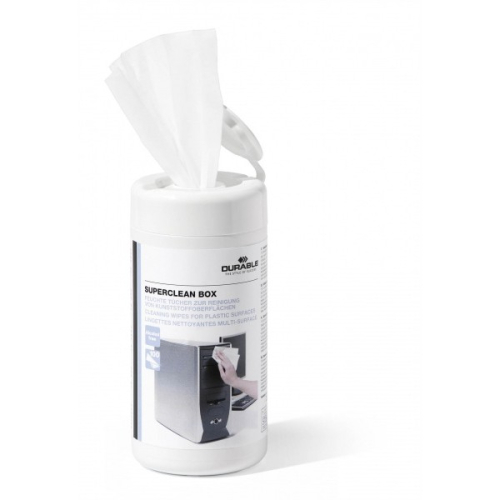 DURABLE Reinigungstuch Supercleanbox Spenderdose 100 Tücher