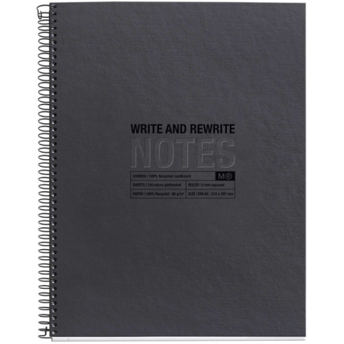 Miquelrius Notizblock SCHWARZ Recycle A4 80 Blatt (Speditionsversand)