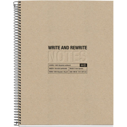 Miquelrius Notizblock BEIGE Recycle A4 80 Blatt (Speditionsversand)