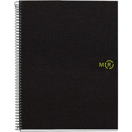Miquelrius Notizblock Polyproylen Rec. A4 80 Blatt schwarz (Speditionsversand)