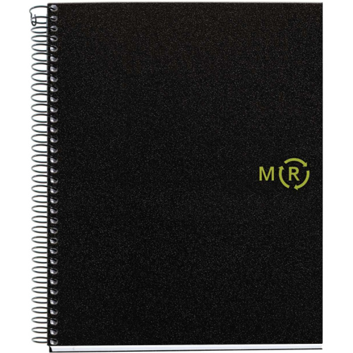Miquelrius Notizblock Polypropylen Recy. A5 80 Blatt schwarz (Speditionsversand)