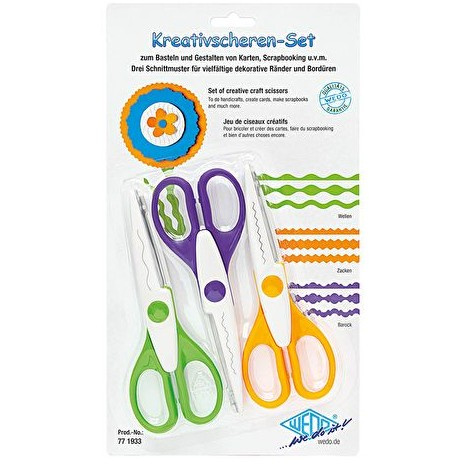 WEDO Kreativscheren 3er Set 16.0 cm 3 Schnitte sort.