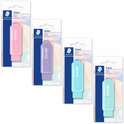 STAEDTLER Radierer mit Schiebehülle Pastell