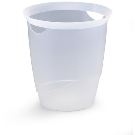 DURABLE TREND Papierkorb 16l transparent