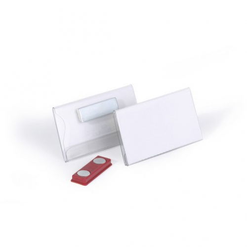 DURABLE Namensschild m Magnet 40x75mm 25erPck transp